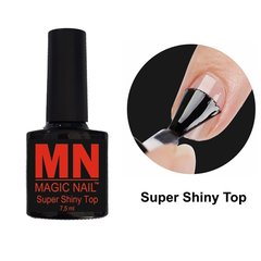 MagicNail Super Shiny Top – Супер блискучий топ без липкого шару, 7.5 мл.