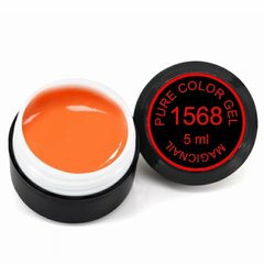 Кольорова гель фарба MagicNail Pure Color Gel 5 ml. № 1568 (яскраво-помаранчева)