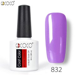 Гель-лак GDCOCO № 832 (сиреново-фіолетовий), 8 мл.