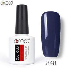 Гель-лак GDCOCO № 848 (синьо-сірий), 8 мл.