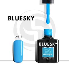 Bluesky, Гель-лак Luxury Silver 10 мл. № 319 лазурно-синий.