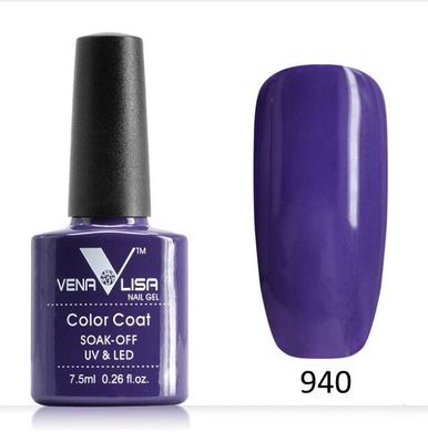 Гель-лак Venalisa (Canni) № 940 тёмно-фиолетовый 7.5 мл