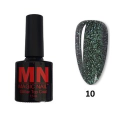 MagicNail Glitter Top - топ із гліттером без липкого шару, 7.5 мл. № 10