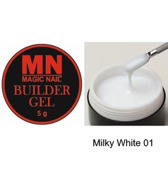 Гель для наращивания ногтей Camouflage Builder Gel MagicNail №01 Milky White, 5 g