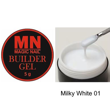 Гель для наращивания ногтей Camouflage Builder Gel MagicNail №01 Milky White, 5 g