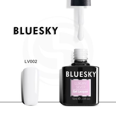 Bluesky, Гель-лак Luxury Silver 10 мл № 002 білий, без перламутру і блискіток, щільний. Густий.